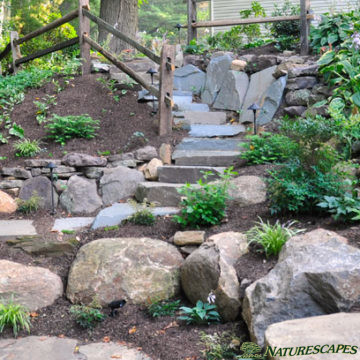 Stairway Broomall Landscaping and water mitigation