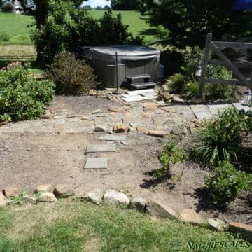 side view of Chester County yard before