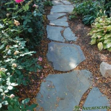 completed pathway in Chester Springs landscape design project