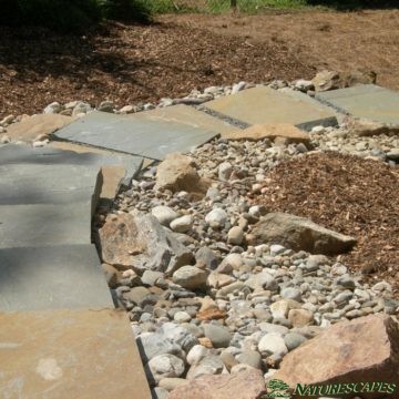 stone steps that prevent drainage