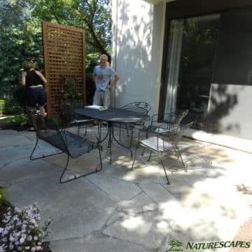 the Devon patio after construction