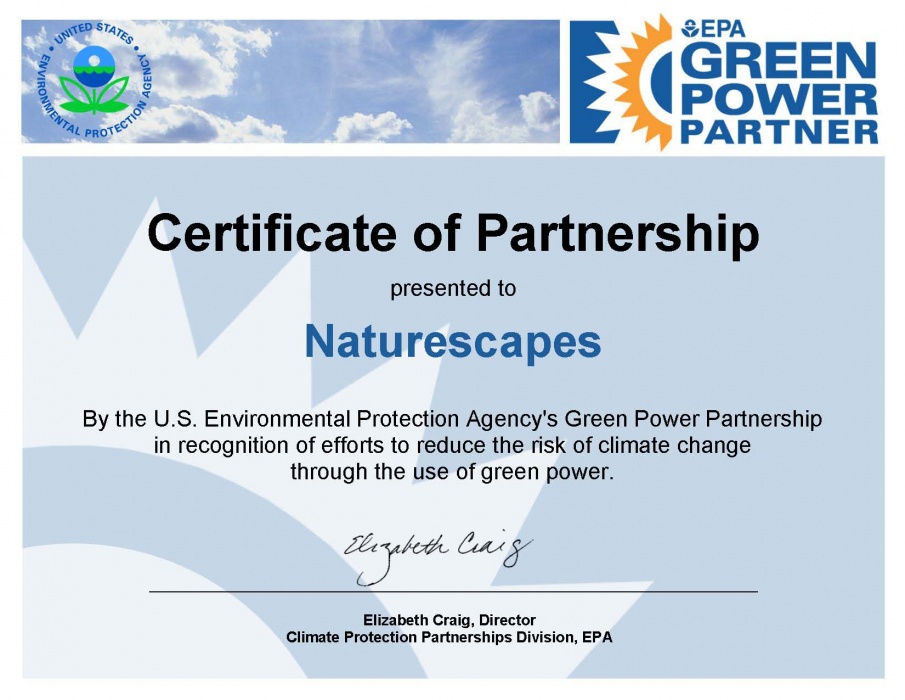 Naturescapes GPP Certificate
