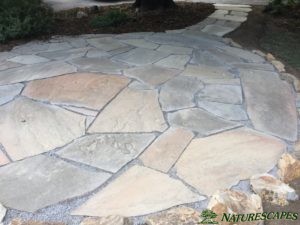 After installing stone patio