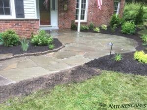 Another after shot of irregular flagstone walkway project