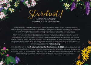 Natural Lands Stardust Event Card