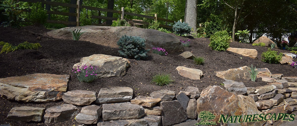 Retaining Wall and Garden in Berwyn PA