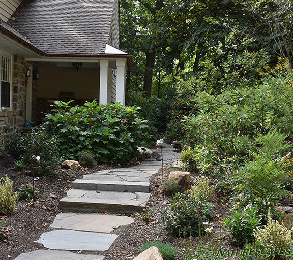 Pathway, Garden and Water Feature in Devon