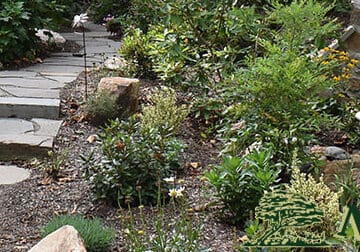 Pathway, Garden and Water Feature in Devon