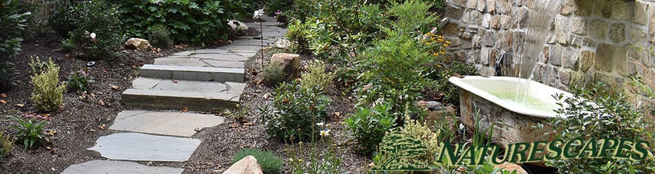 Pathway, Garden and Water Feature in Devon