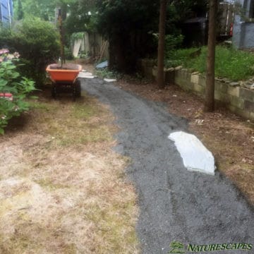 before installing an irregular flagstone walkway