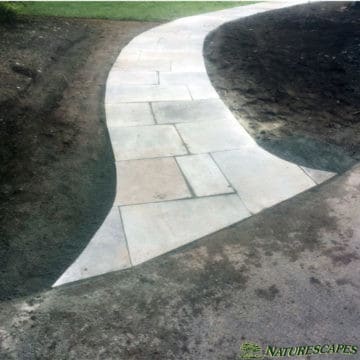 Closeup of re-laid path