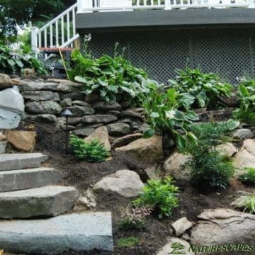 stone landscape and water mitigation