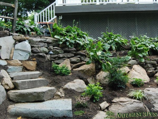 stone landscape and water mitigation