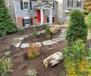 flagstone with home design